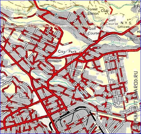 carte de Nairobi en anglais