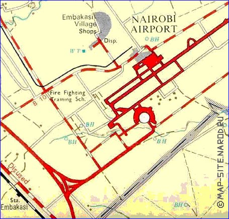 carte de Nairobi en anglais