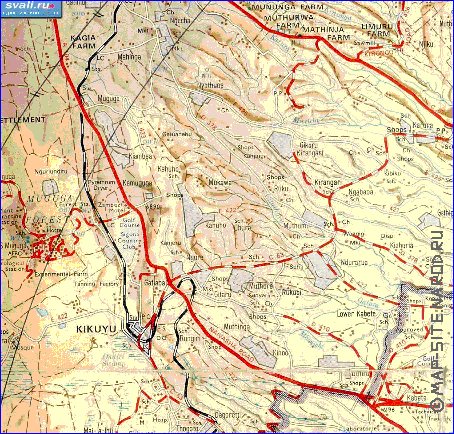 carte de Nairobi en anglais