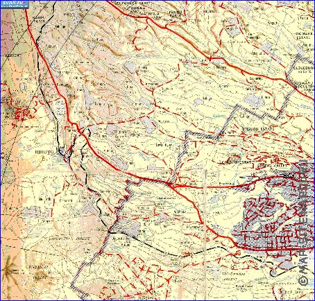 mapa de Nairobi em ingles