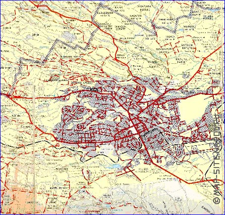 carte de Nairobi en anglais