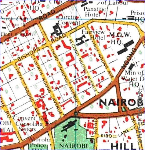 carte de Nairobi