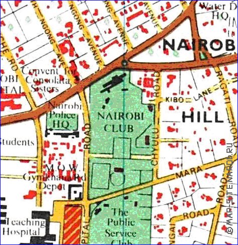 carte de Nairobi