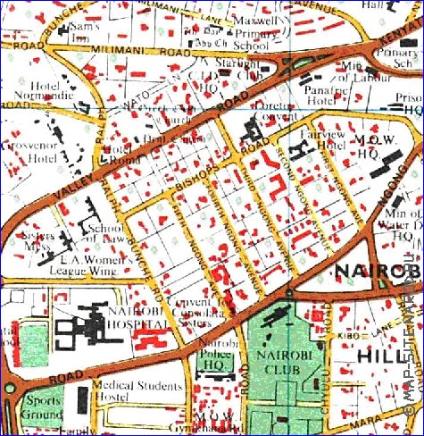 carte de Nairobi