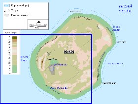 Physique carte de Nauru