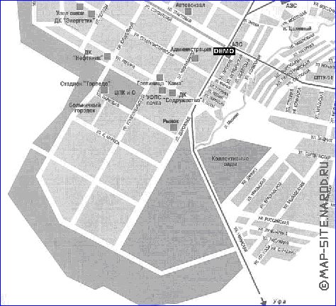Нефтекамск карта города с улицами