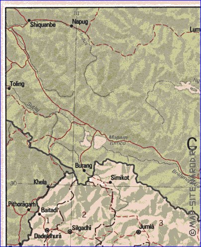 Administrativa mapa de Nepal