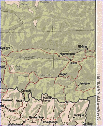 Administrativa mapa de Nepal