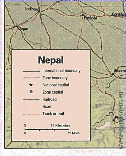 Administratives carte de Nepal