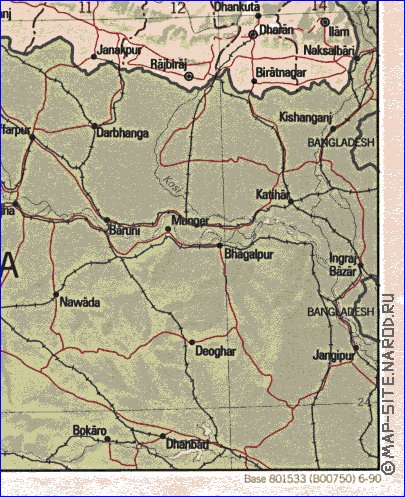 Administrativa mapa de Nepal