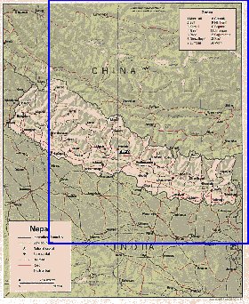 Administrativa mapa de Nepal