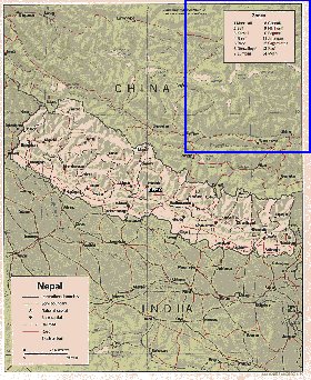 Administratives carte de Nepal