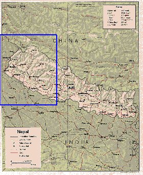 Administratives carte de Nepal