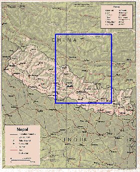 Administrativa mapa de Nepal