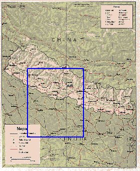 Administratives carte de Nepal