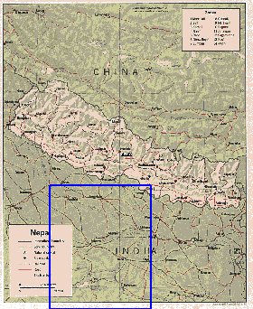 Administratives carte de Nepal