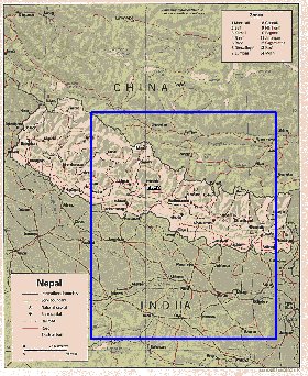 Administrativa mapa de Nepal