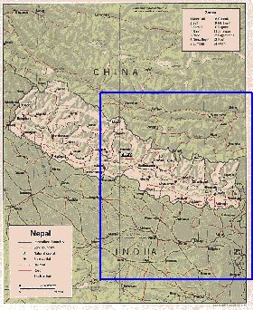 Administratives carte de Nepal