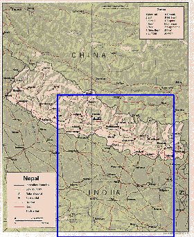 Administratives carte de Nepal