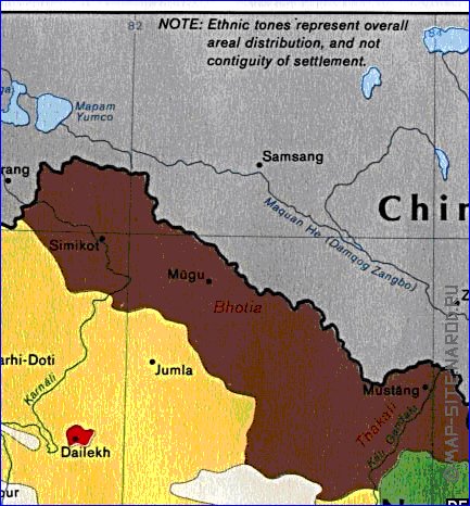 carte de Nepal