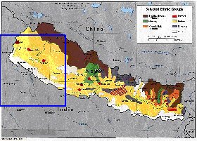 mapa de Nepal