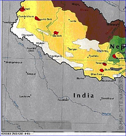 carte de Nepal