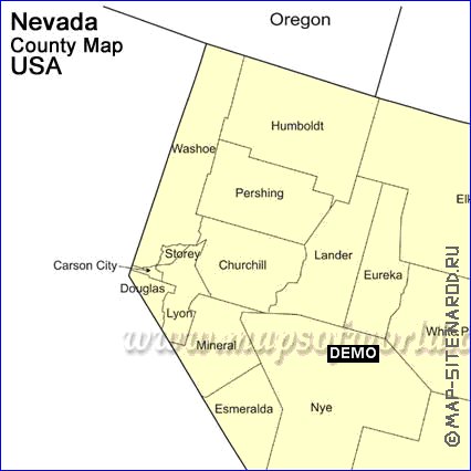 mapa de Nevada
