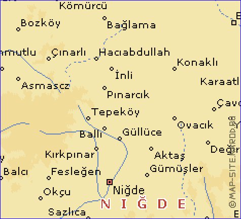 carte de  il Nigde