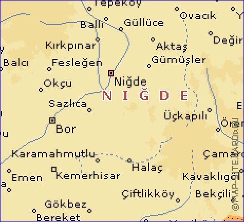 carte de  il Nigde