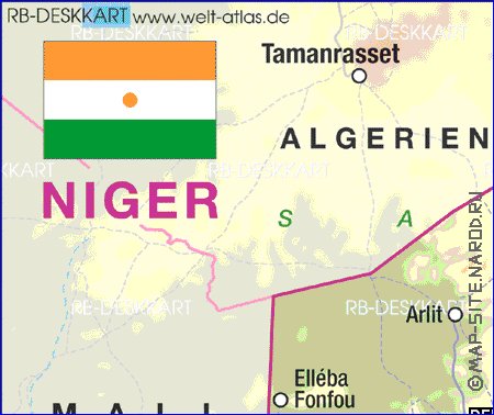 mapa de Niger