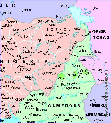 Administrativa mapa de Nigeria