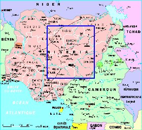 Administrativa mapa de Nigeria