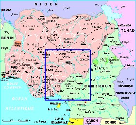 Administratives carte de Nigeria
