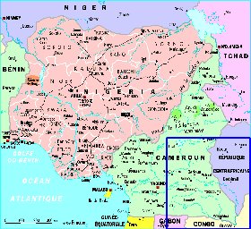 Administrativa mapa de Nigeria