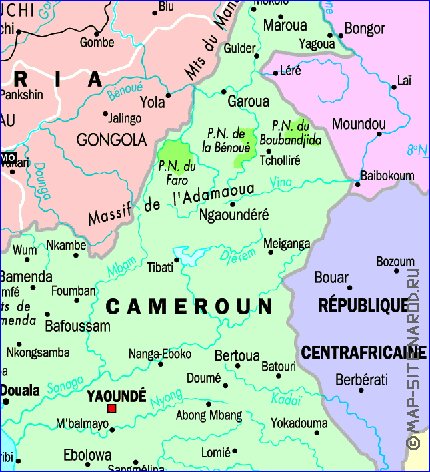 Administratives carte de Nigeria