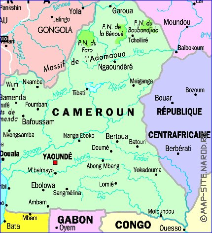 Administratives carte de Nigeria