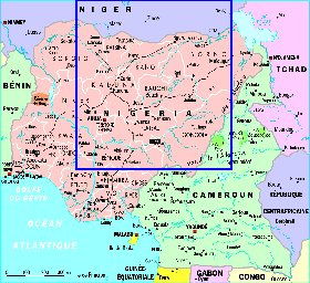 Administrativa mapa de Nigeria