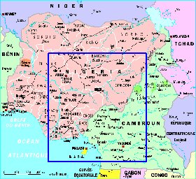 Administrativa mapa de Nigeria