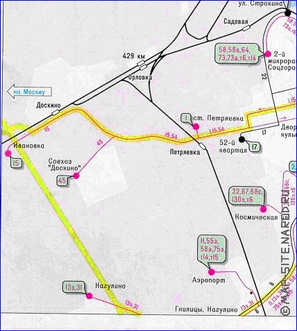 Transport carte de Nijni-Novgorod