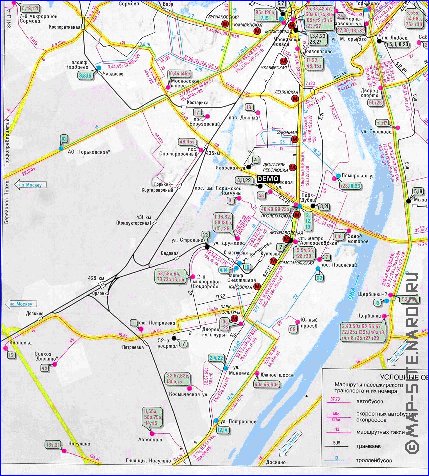 Transport carte de Nijni-Novgorod