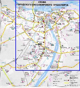 Transporte mapa de Nijni Novgorod