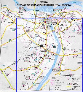 Transporte mapa de Nijni Novgorod