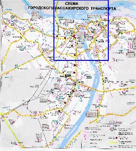 Transporte mapa de Nijni Novgorod