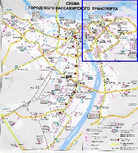 Transport carte de Nijni-Novgorod