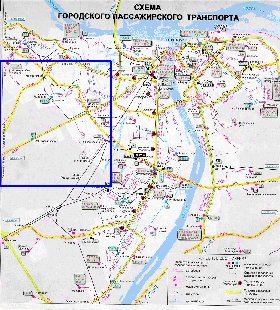 Transporte mapa de Nijni Novgorod