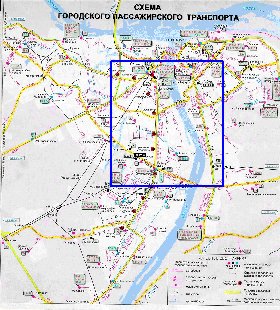 Transporte mapa de Nijni Novgorod