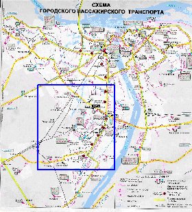 Transporte mapa de Nijni Novgorod