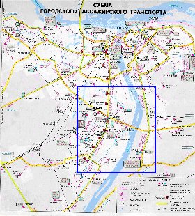 Transporte mapa de Nijni Novgorod