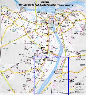 Transport carte de Nijni-Novgorod