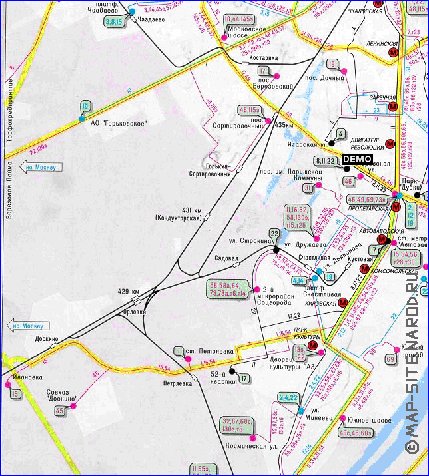 Transport carte de Nijni-Novgorod